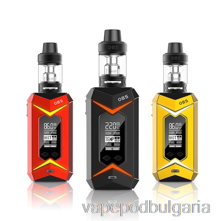 Vape Bulgaria Obs Bat 218w & Damo стартов комплект черен мод / черен резервоар